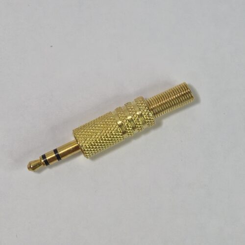 Ficha plug 3.5mm estéreo metálica dorada Ficha plug 3.5mm estéreo metálica dorada