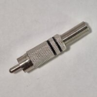 Ficha RCA macho metálica plateada