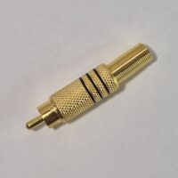 Ficha RCA macho metálica dorada