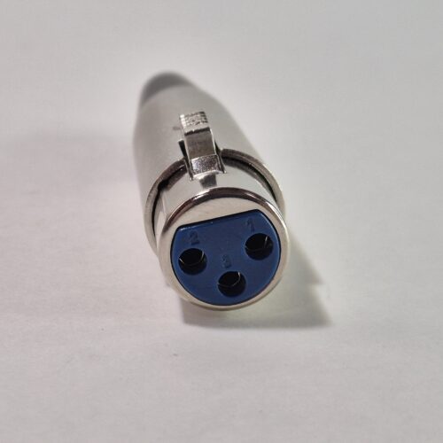 Ficha cannon hembra metálica 3 contactos